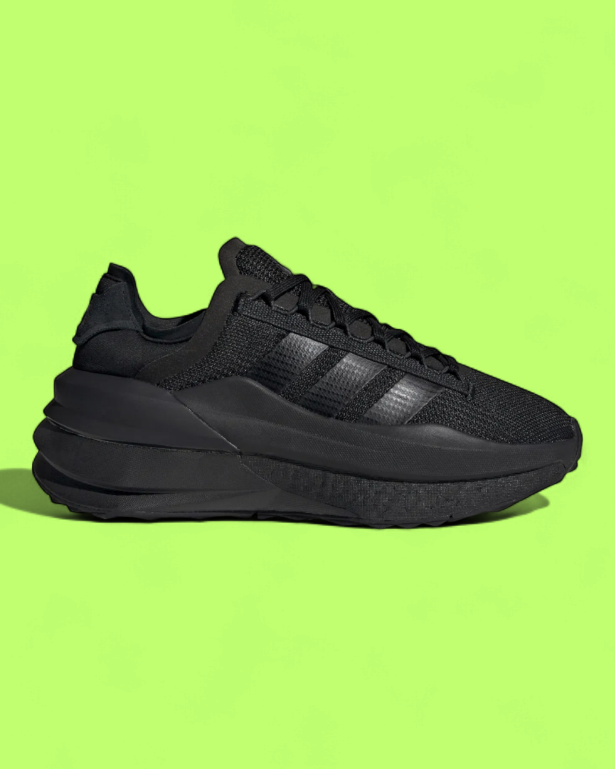 ADIDAS AVRYN TRIPLE BLACK MESH BOOST SUSTAINABLE SNEAKERS CWCD