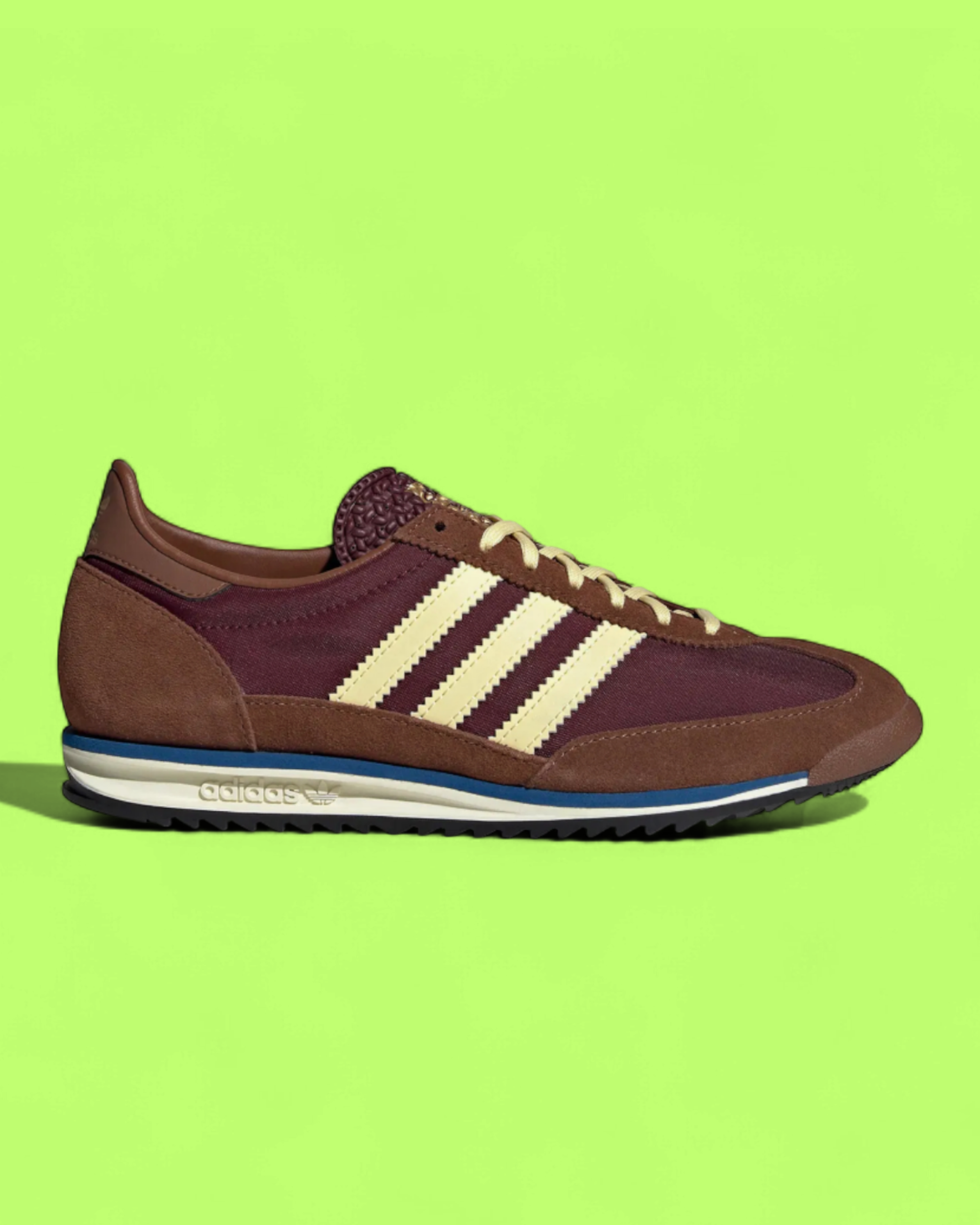 ADIDAS SL 72 BURGUNDY BROWN SUEDE CREAM STRIPES RETRO RUNNING