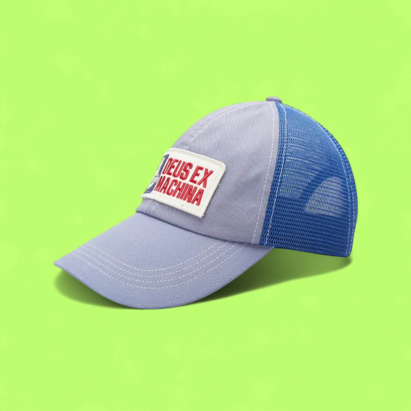 DEUS EX MACHINA BLUE AND PURPLE MESH TRUCKER CAP CWDE