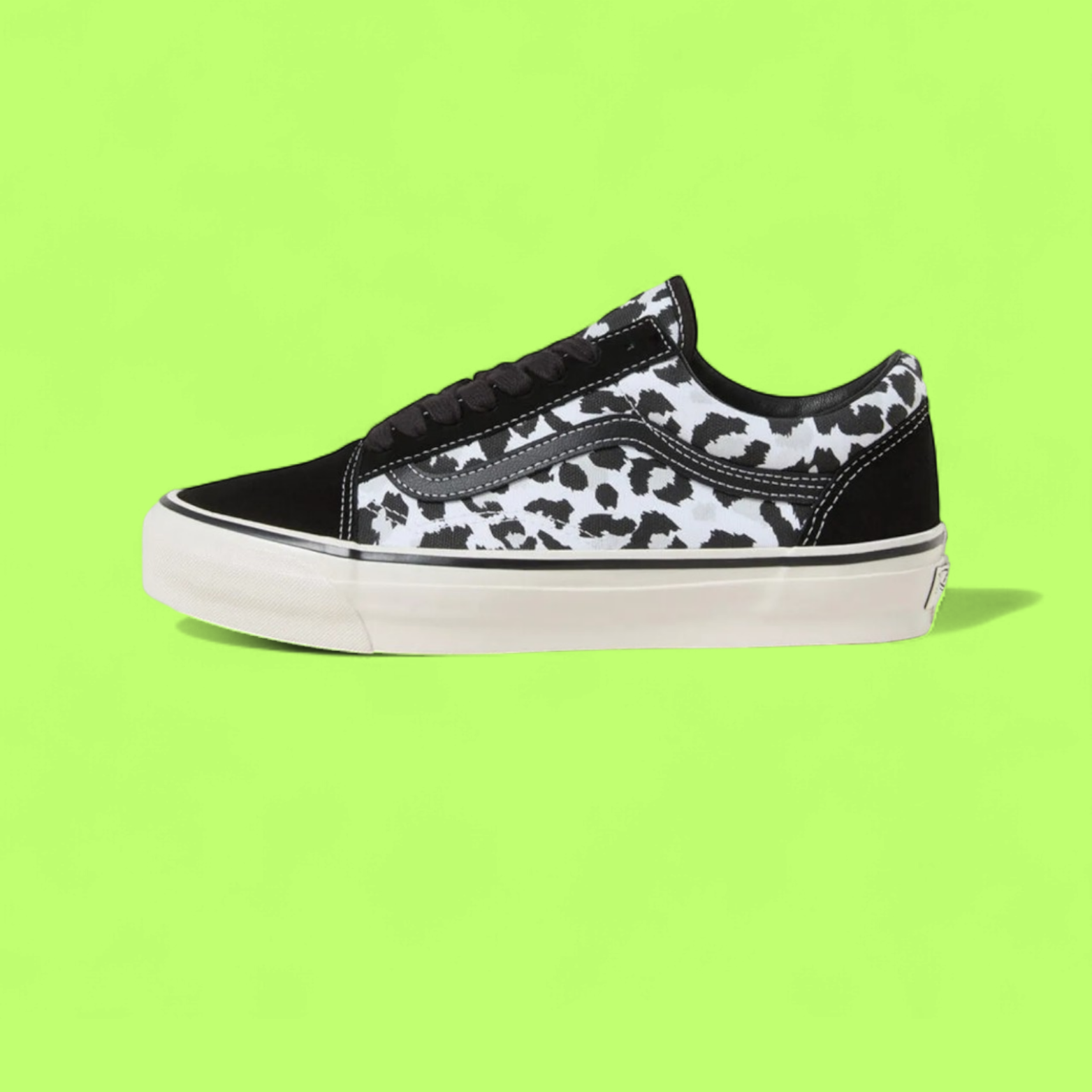 VANS OLD SKOOL BLACK WHITE LEOPARD PRINT STREET STYLE CWCD