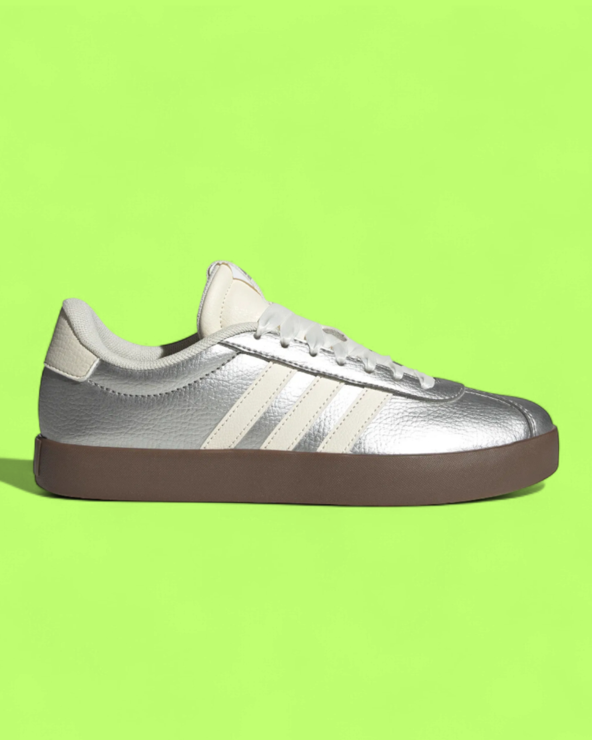 ADIDAS VL COURT 3.0 SILVER METALLIC WHITE CASUAL RETRO SNEAKERS