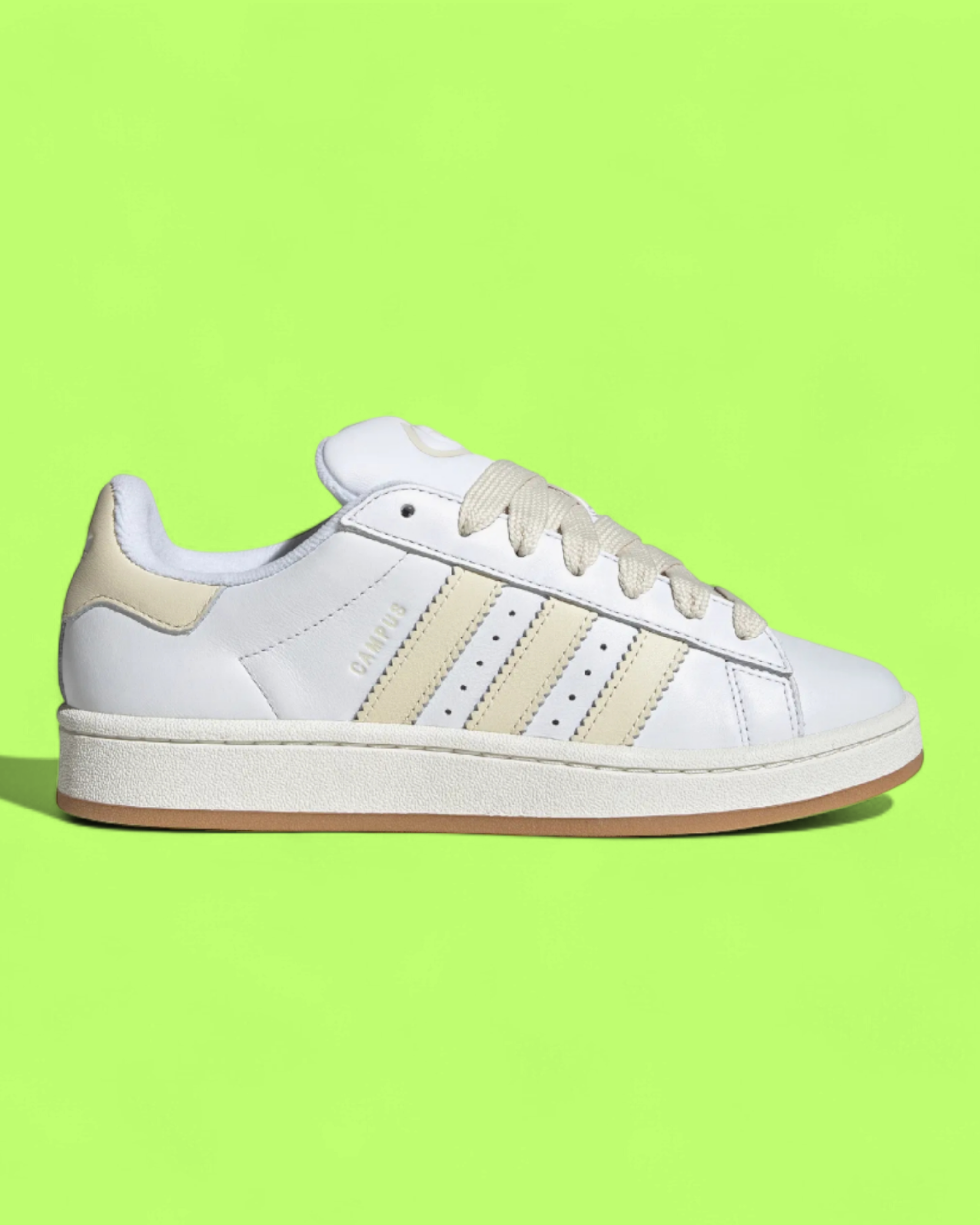ADIDAS CAMPUS 00S WHITE BEIGE PREMIUM SUEDE LEATHER SNEAKERS