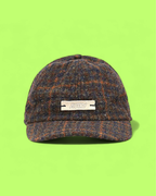 AUTRY WOOL CHECKED BASEBALL CAP WITH FRONT LOGO PATCH CWCD