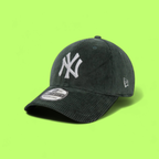NEW YORK YANKEES GREEN CORDUROY CAP WITH WHITE NY LOGO