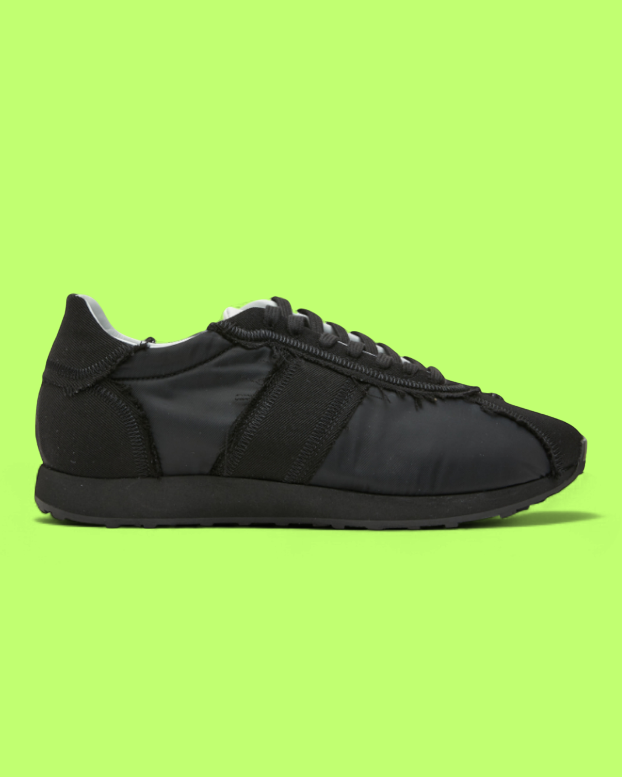THE ROW BLACK NYLON LOW TOP MINIMALIST LUXURY SNEAKERS CWCD