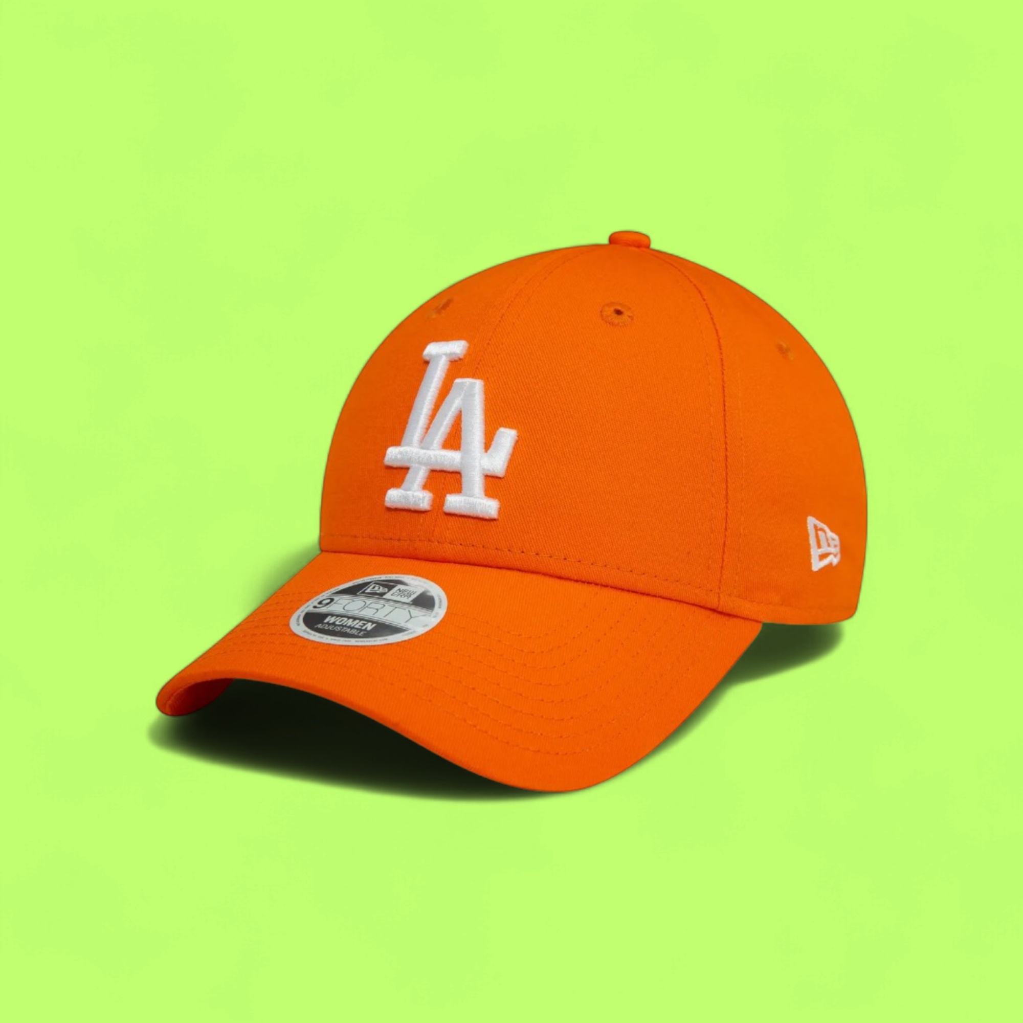 LOS ANGELES DODGERS ORANGE CAP WITH WHITE EMBROIDERED LOGO