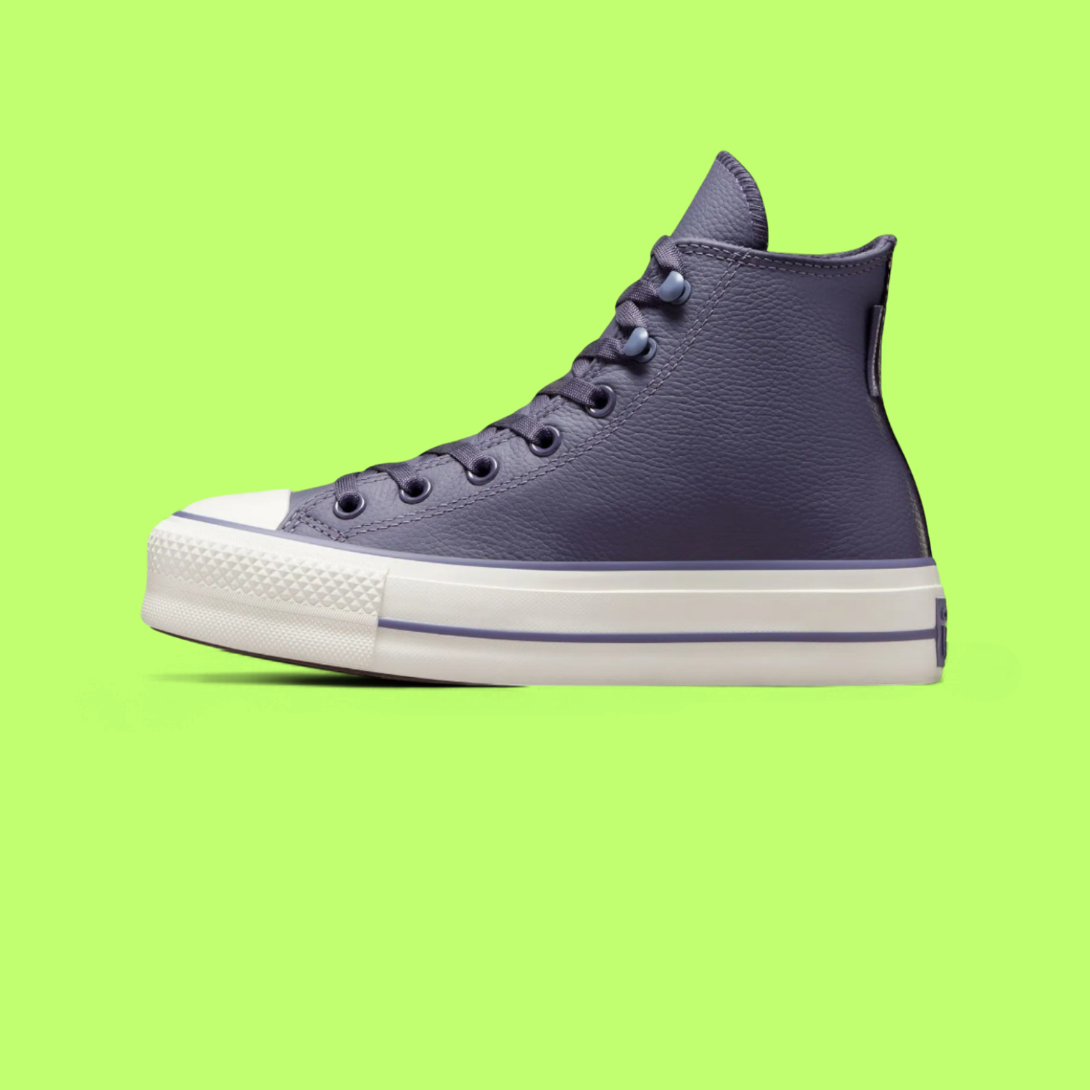 CONVERSE CHUCK TAYLOR ALL STAR LIFT WOMEN'S PURPLE LEATHER BOOTS