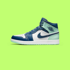 NIKE AIR JORDAN 1 MID MYSTIC BLUE NAVY MINT FOAM EDITION DROPZZ