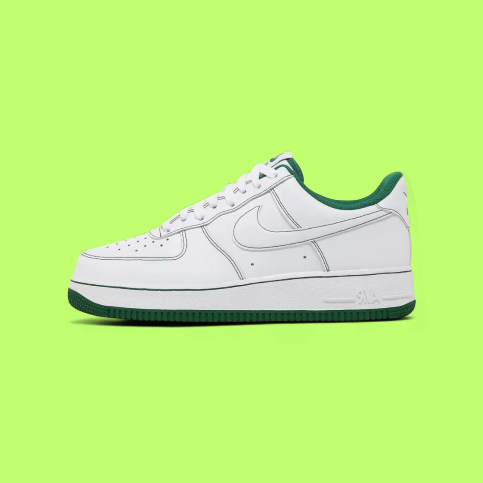 NIKE AIR FORCE 1 LOW PINE GREEN WHITE CLASSIC TWO-TONE