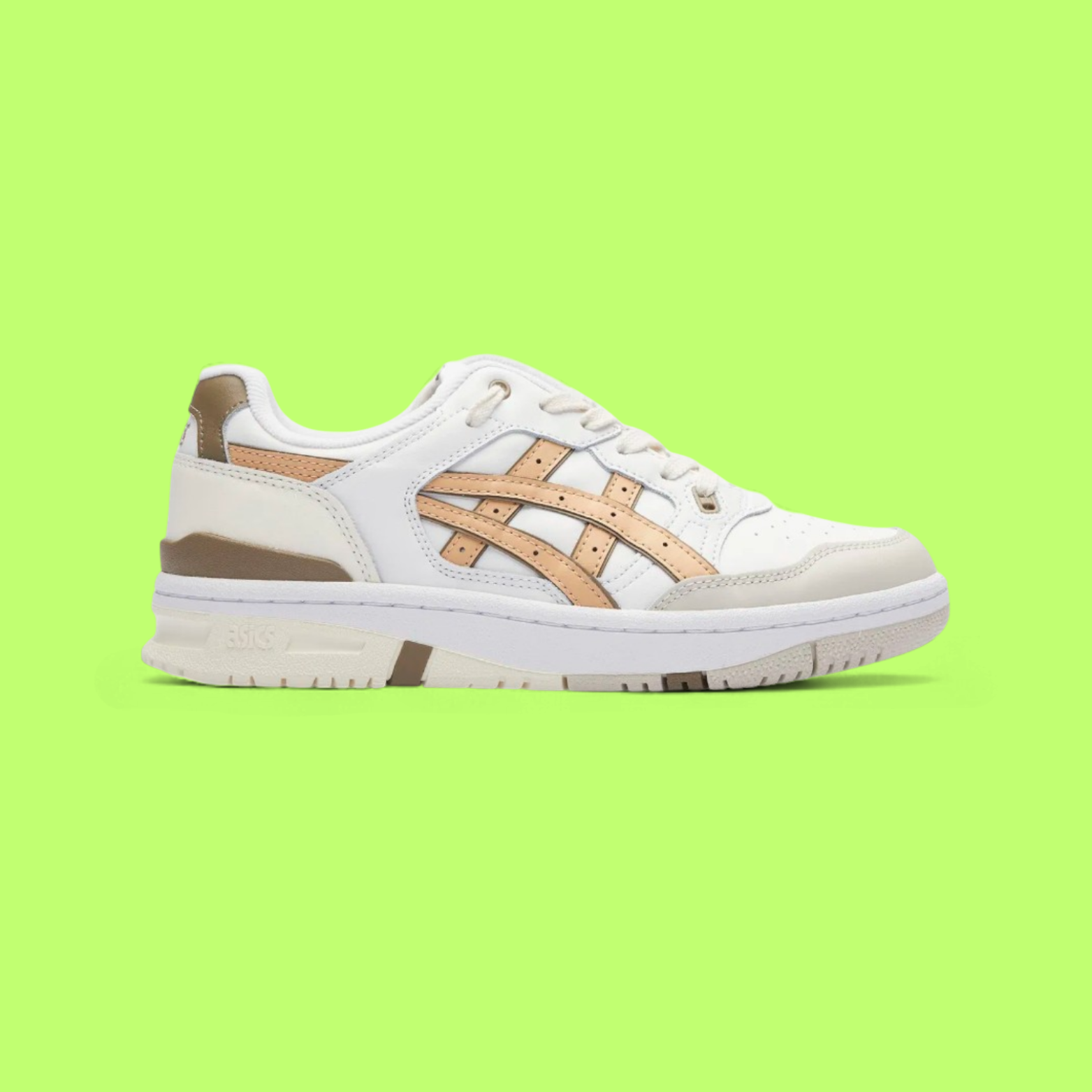 ASICS EX89 MEN'S WHITE LEATHER RETRO BASKETBALL STYLE SNEAKERS ZAER