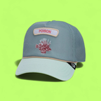MINT GREEN CAP WITH RED LIONFISH AND POISON PATCH CWCDE
