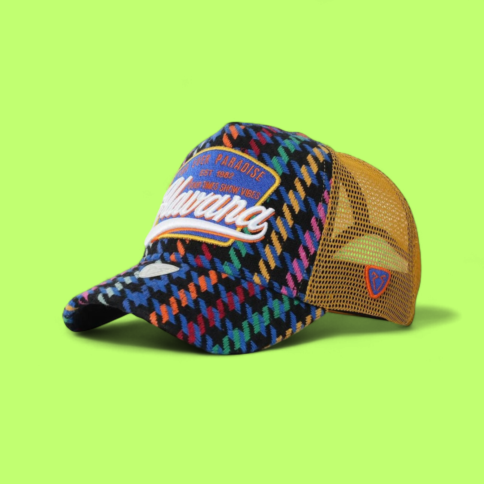 COLORFUL HAVANA TRUCKER CAP WITH FOREVER PARADISE STYLE