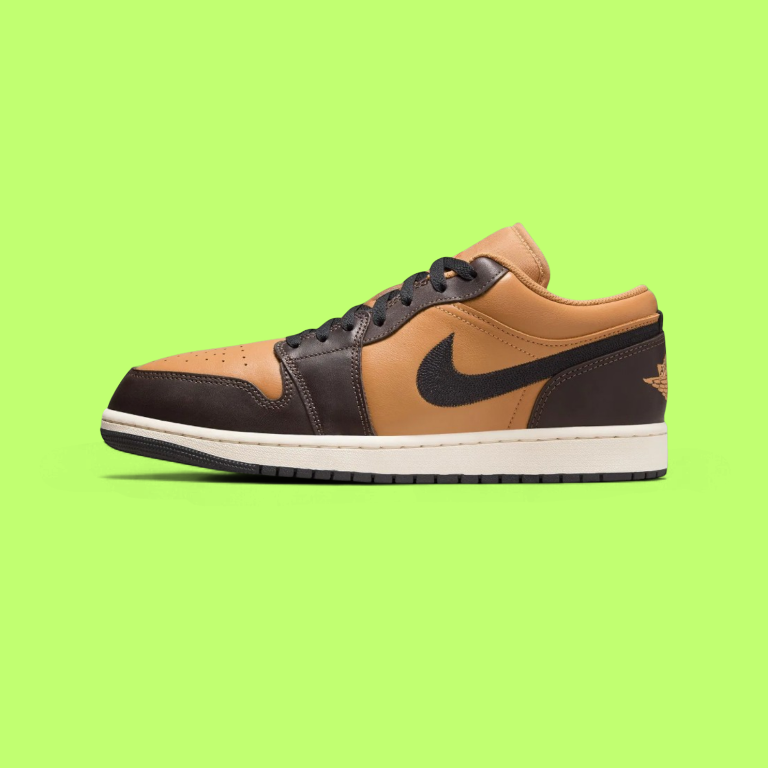 NIKE JORDAN AIR 1 LOW SE MEN'S YELLOW LEATHER RETRO