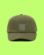 KHAKI GREEN BASEBALL CAP WITH FOX EMBLEM DESIGN ICON CWCD
