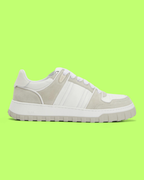 AMI PARIS WHITE GREY SUEDE LEATHER LOW TOP CASUAL SNEAKERS