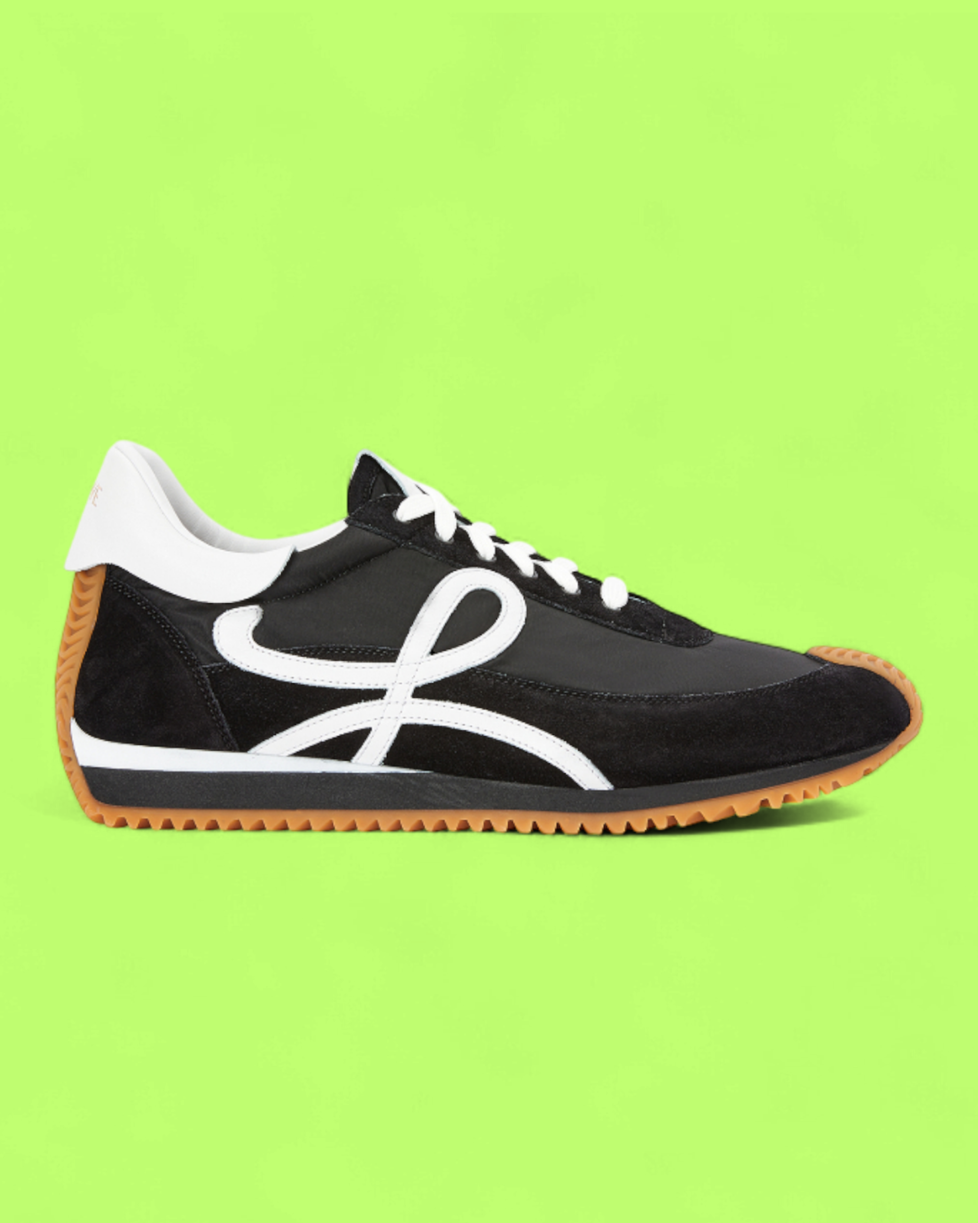 LOEWE BLACK AND WHITE RETRO SNEAKERS WITH L SIGNATURE CWCD