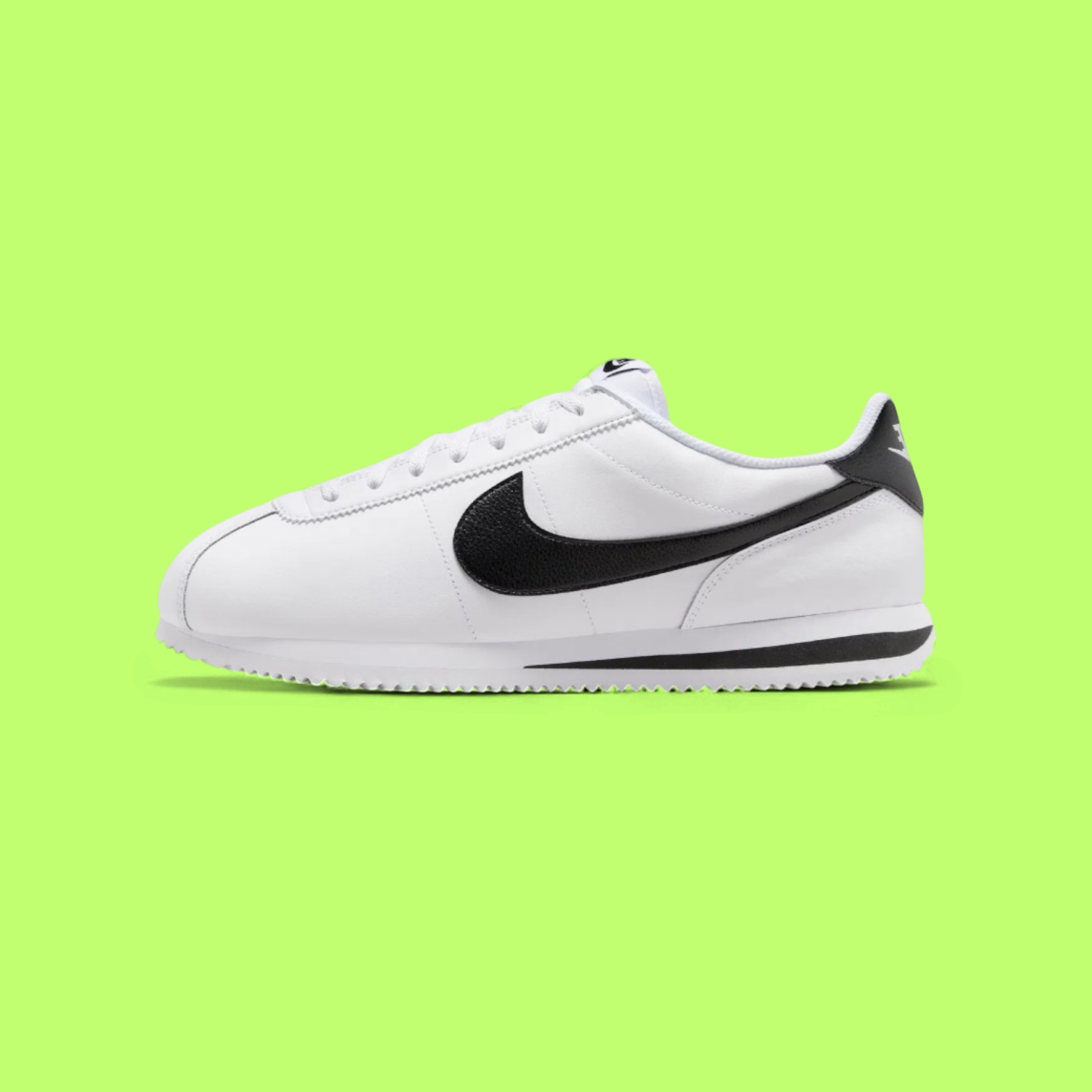 NIKE CORTEZ MEN'S WHITE LEATHER RETRO RUNNING STYLE SNEAKERS