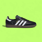 ADIDAS SAMBA CLASSIC BLACK WHITE GUM SOLE STREET STYLE