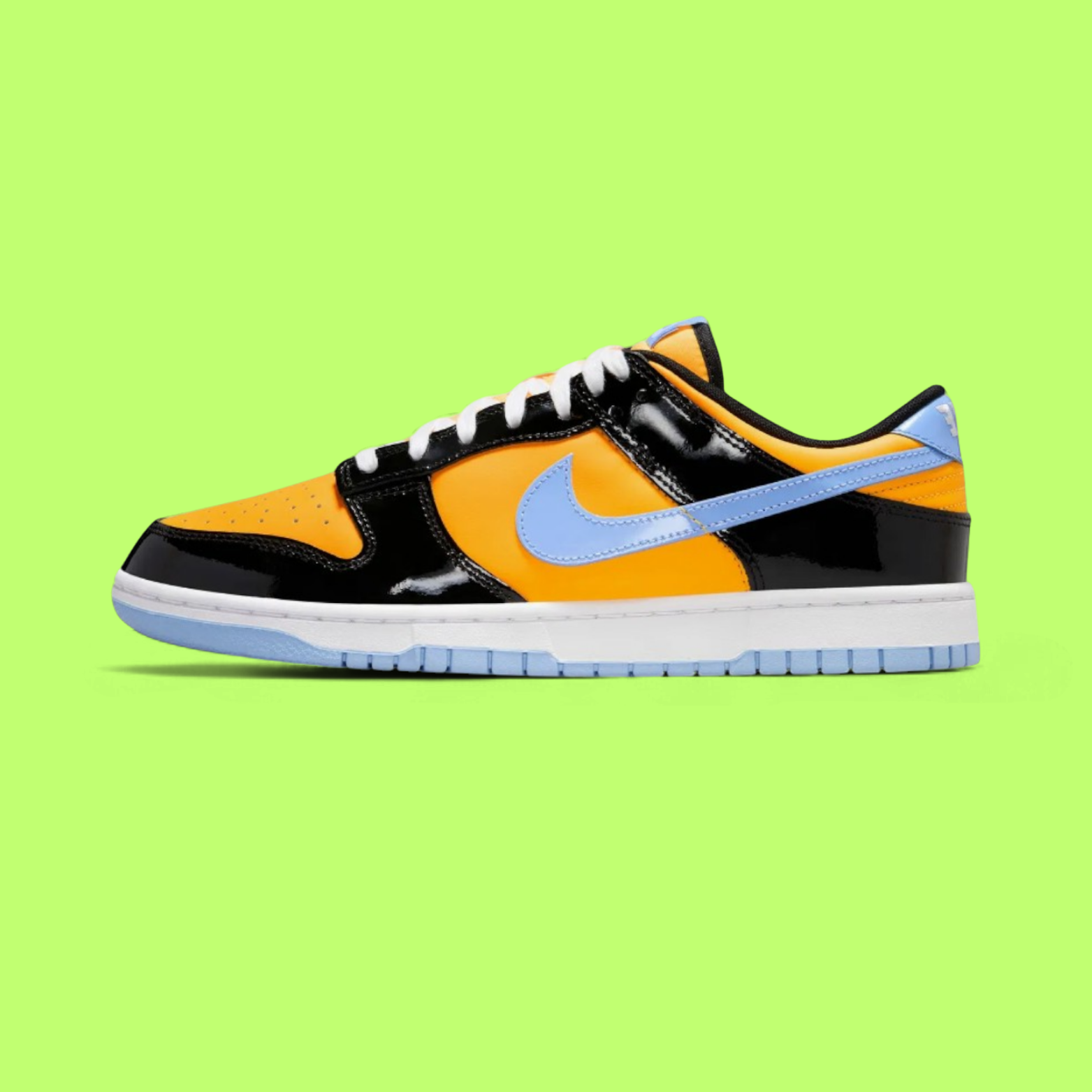 NIKE DUNK LOW RETRO SE BLACK YELLOW BLUE MEN'S SNEAKERS
