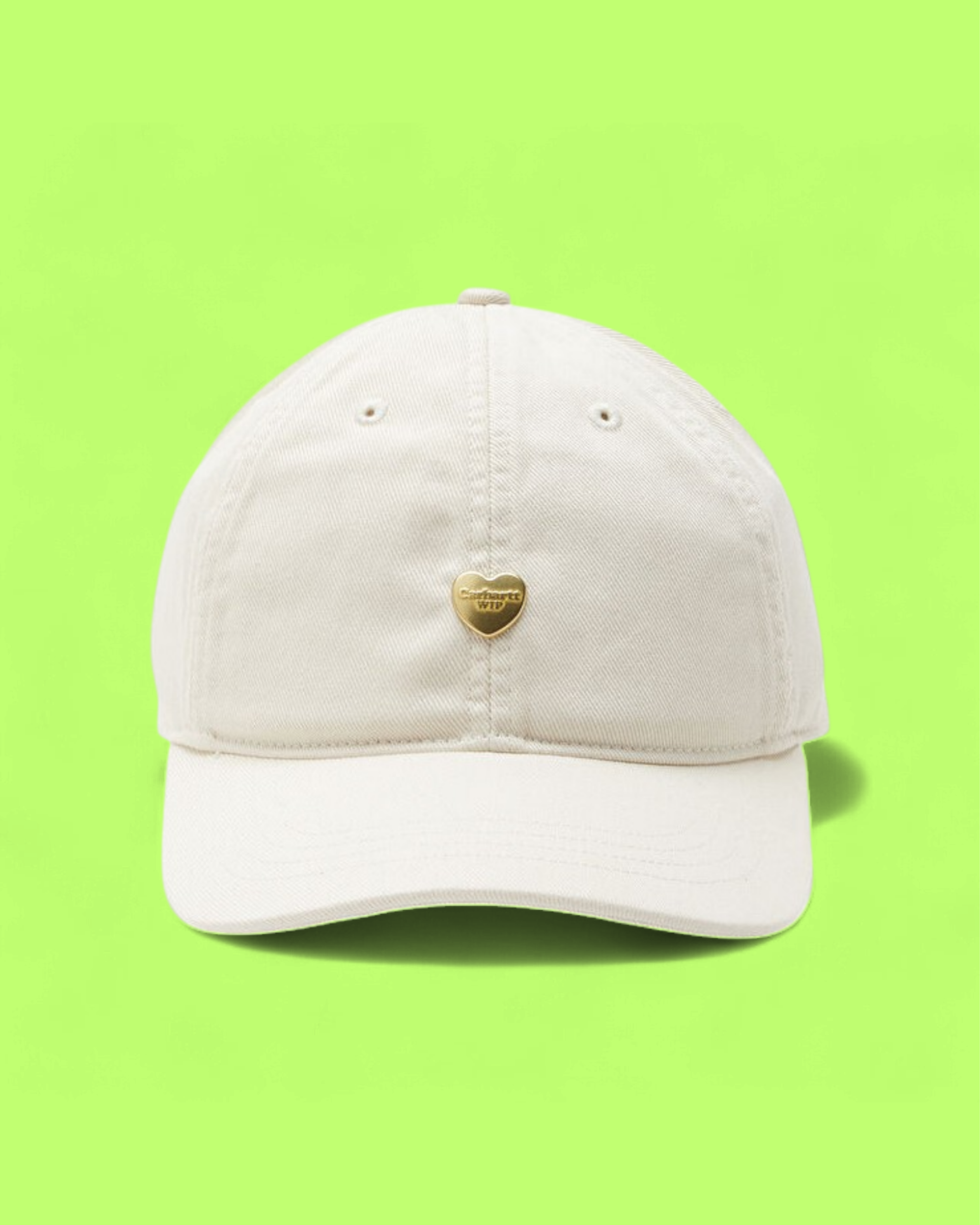 KREM ALTIN DETAYLI KALP NAKIŞLI STREETSTYLE BASEBALL CAP CWCD