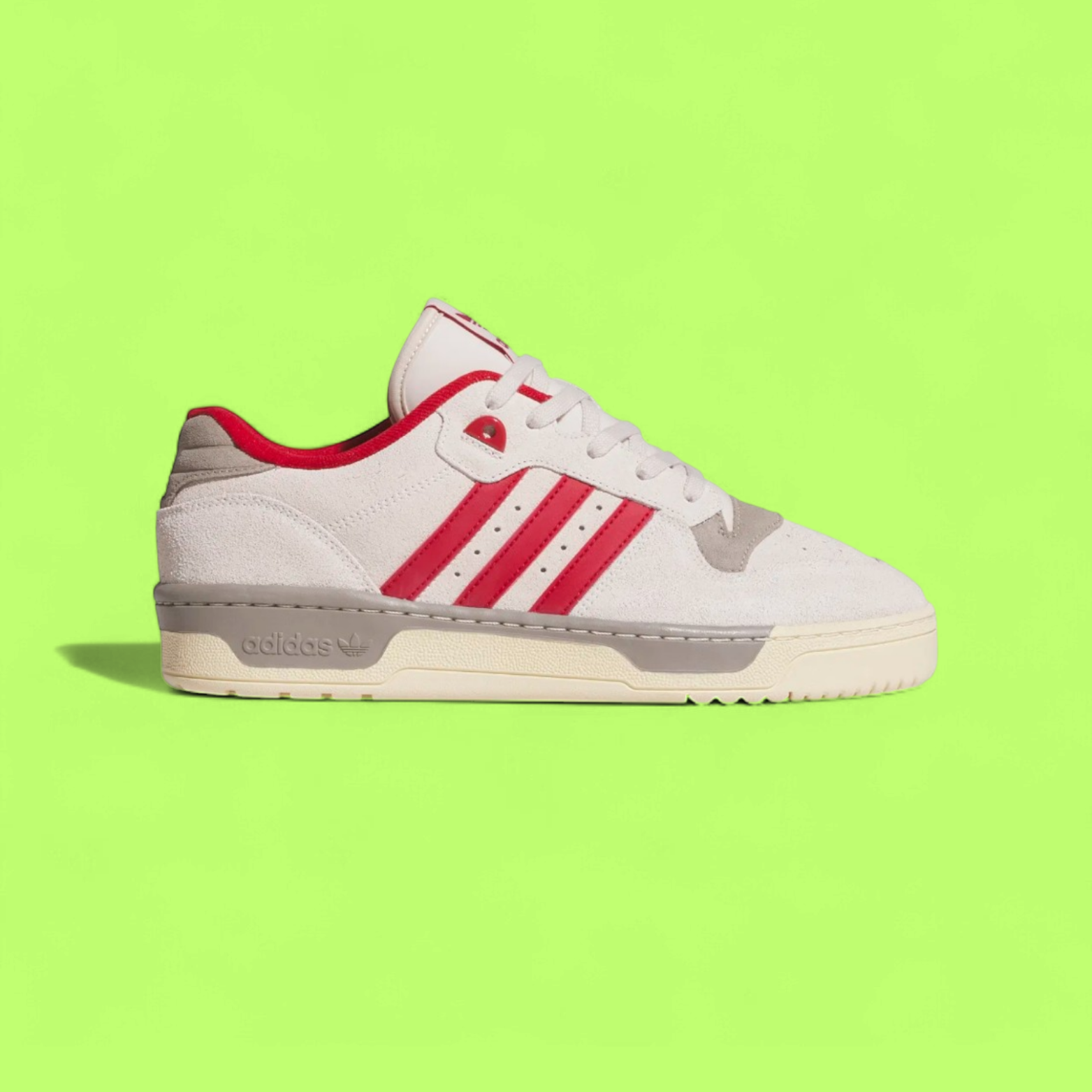 ADIDAS RIVALRY LOW MEN'S CREAM LEATHER RETRO BASKETBALL SNEAKERS