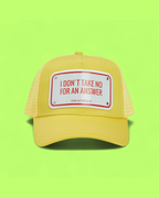JOHN HATTER YELLOW MESH CAP WITH I DON’T TAKE NO LOGO