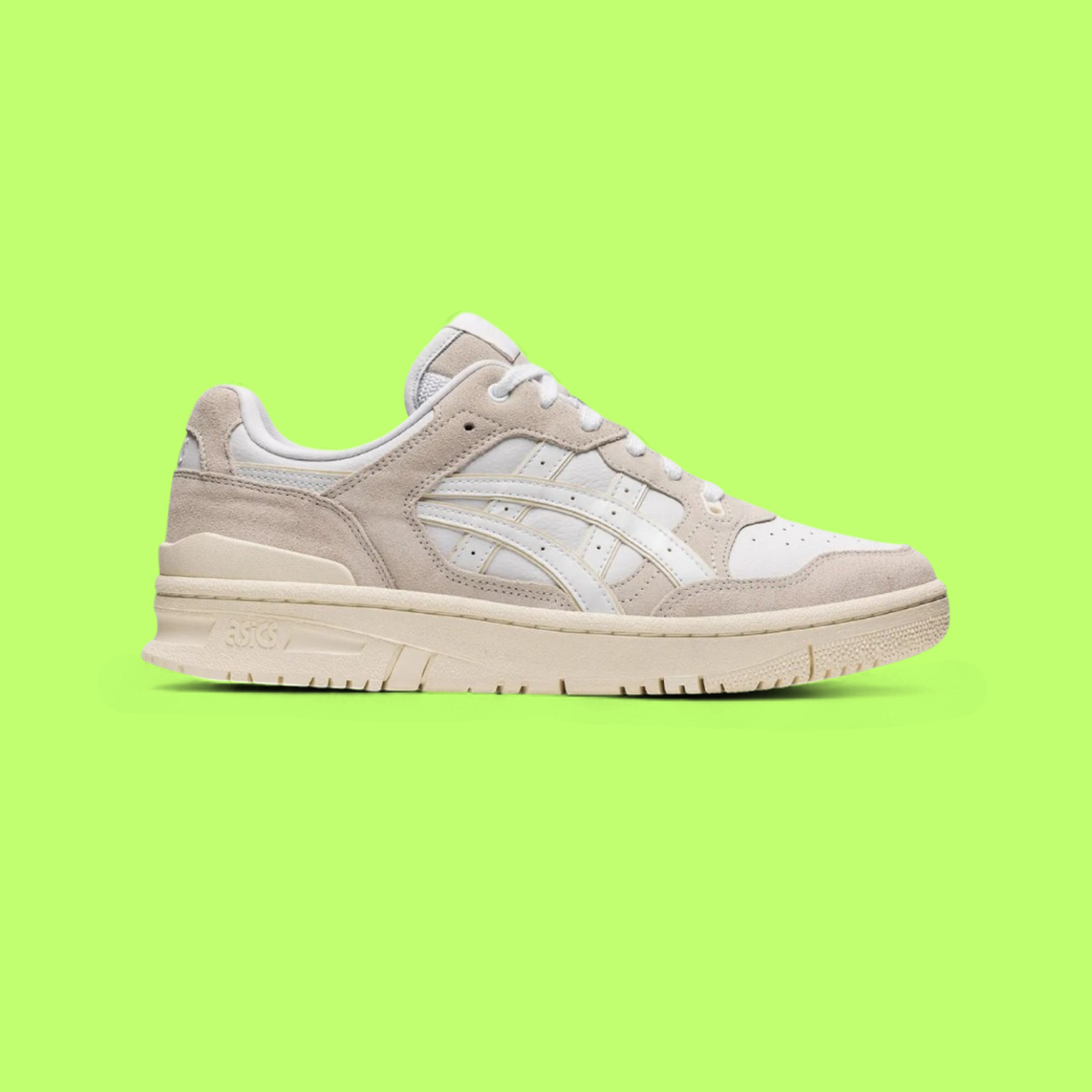 ASICS EX89 MEN'S WHITE LEATHER RETRO BASKETBALL STYLE SNEAKERS