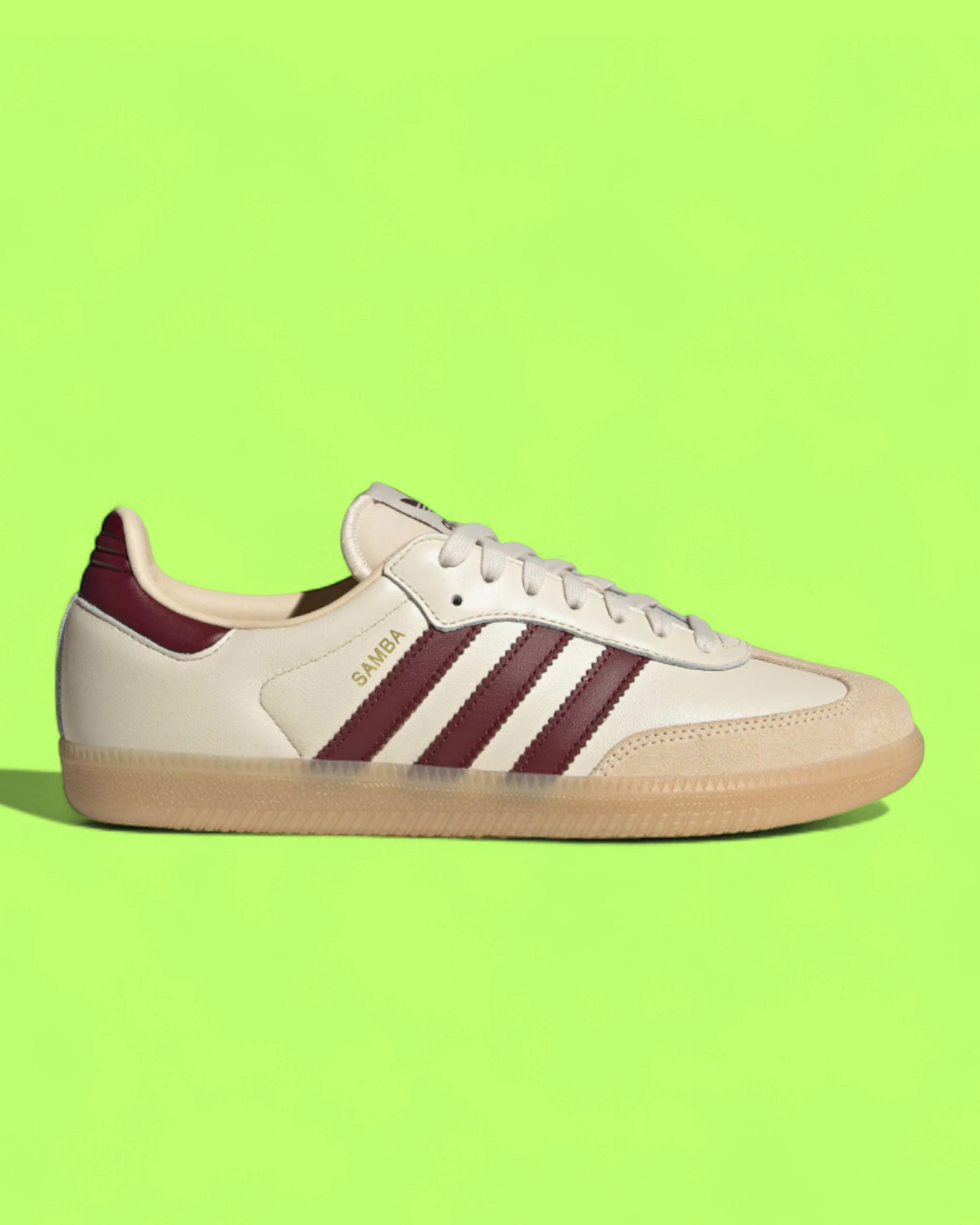 ADIDAS SAMBA WHITE MAROON GUM RETRO CLASSIC SNEAKER CWCD