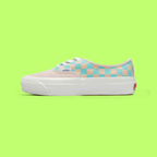 VANS AUTHENTIC PLATFORM BEIGE BLUE CHECKERBOARD STYLE DROPZZ