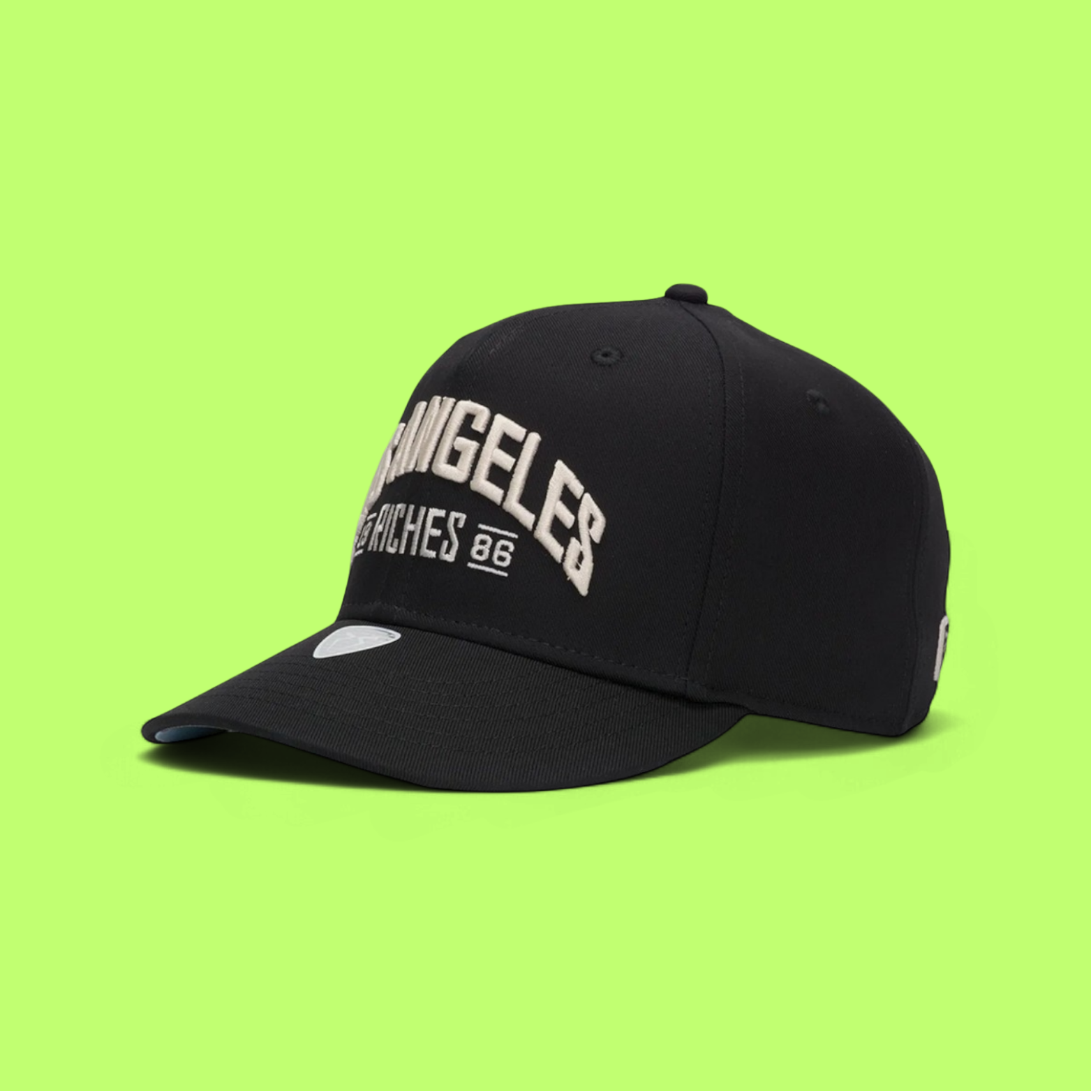 BLACK BASEBALL CAP WITH LOS ANGELES EMBROIDERY AND SURF