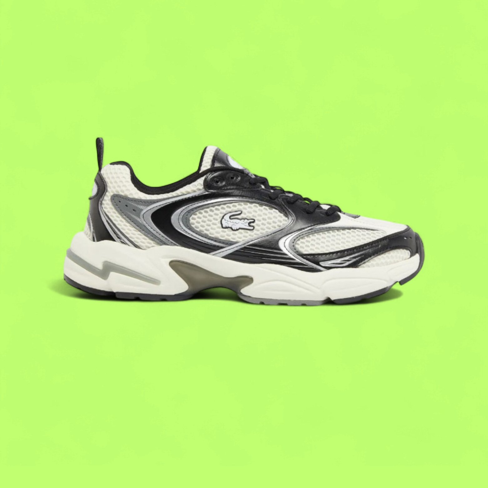 LACOSTE STORM 96 2K MEN'S BEIGE SUEDE AND MESH RETRO