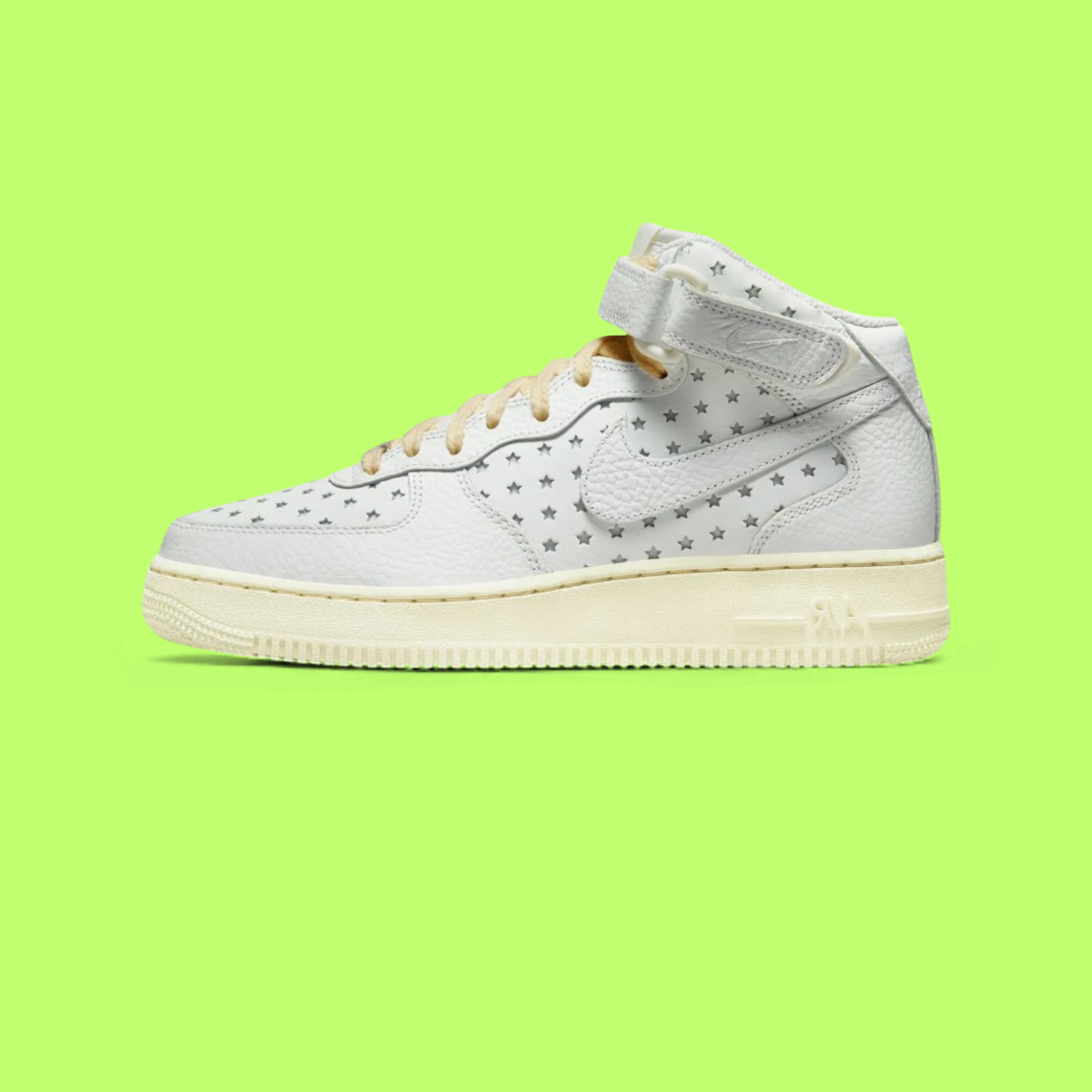 NIKE AIR FORCE 1 MID WHITE STAR STUDDED LIMITED EDITION DROPZZ