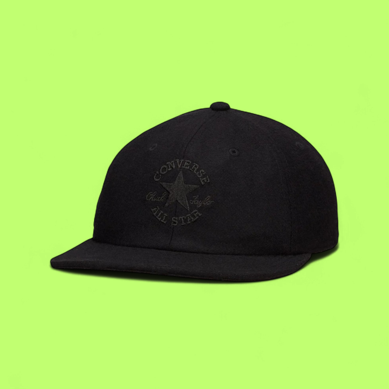 BLACK CONVERSE ALL STAR CAP WITH MINIMAL EMBROIDERED LOGO