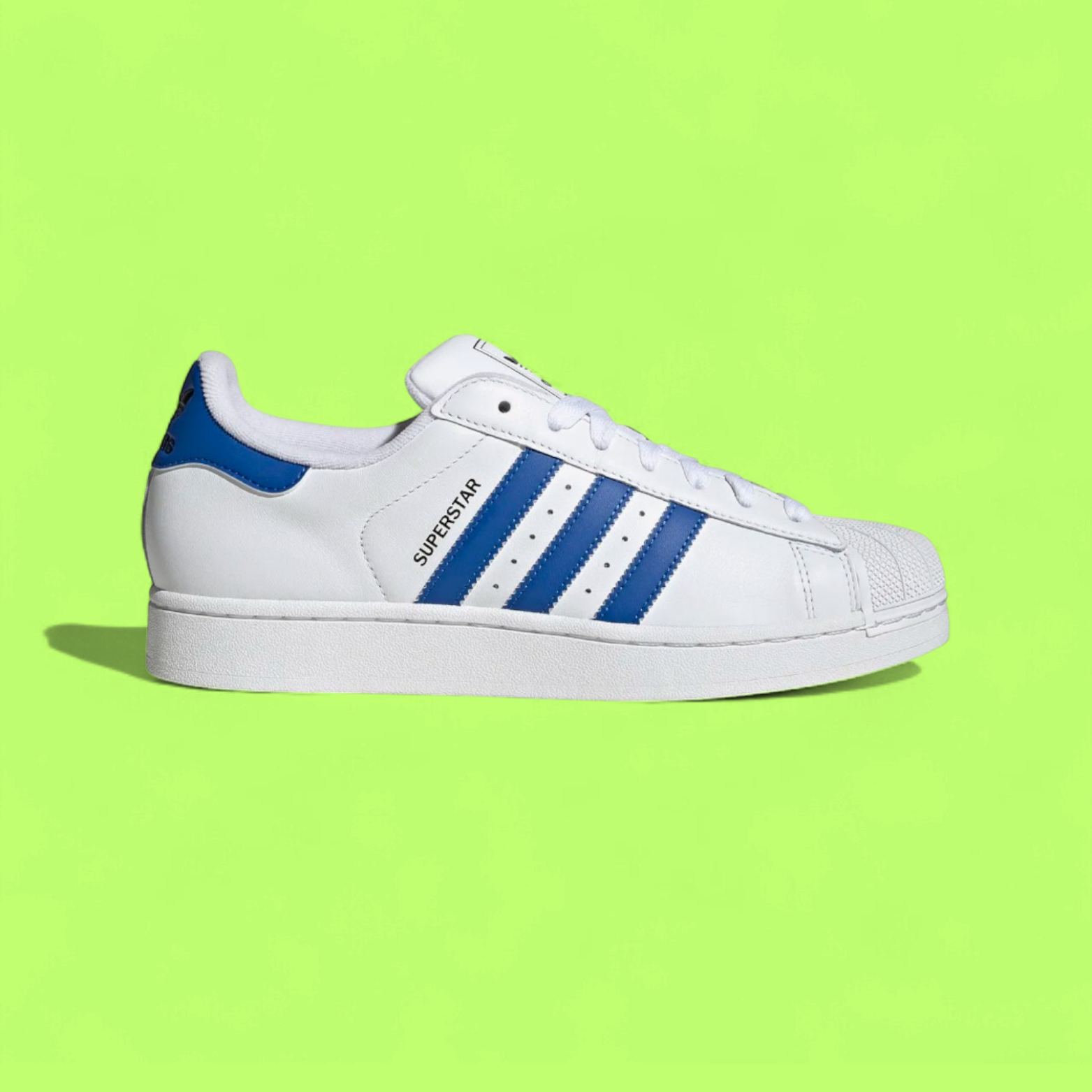 ADIDAS SUPERSTAR II UNISEX WHITE BLUE LEATHER CLASSIC SNEAKERS