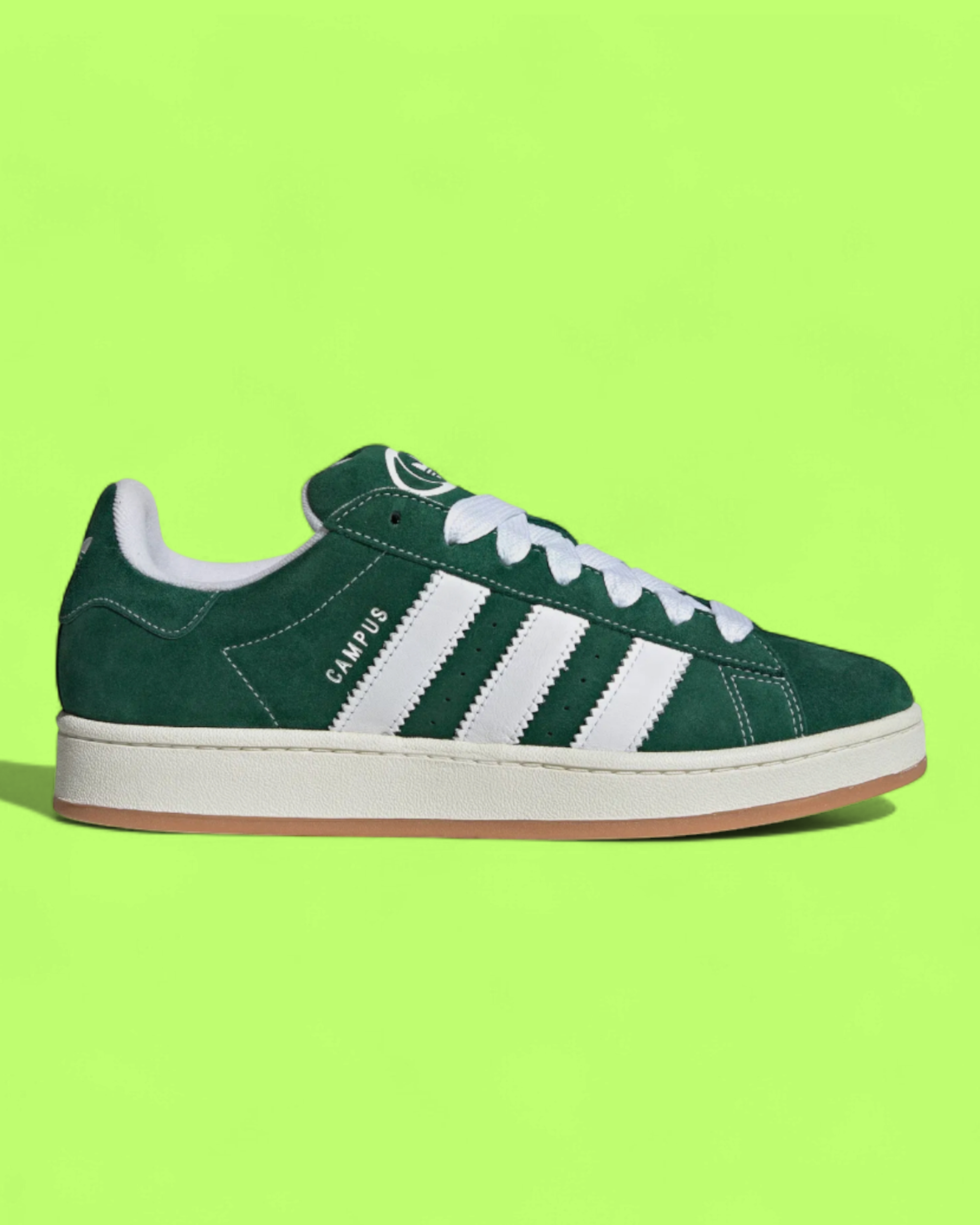 ADIDAS CAMPUS 00S GREEN WHITE CLASSIC SUEDE CASUAL SNEAKERS