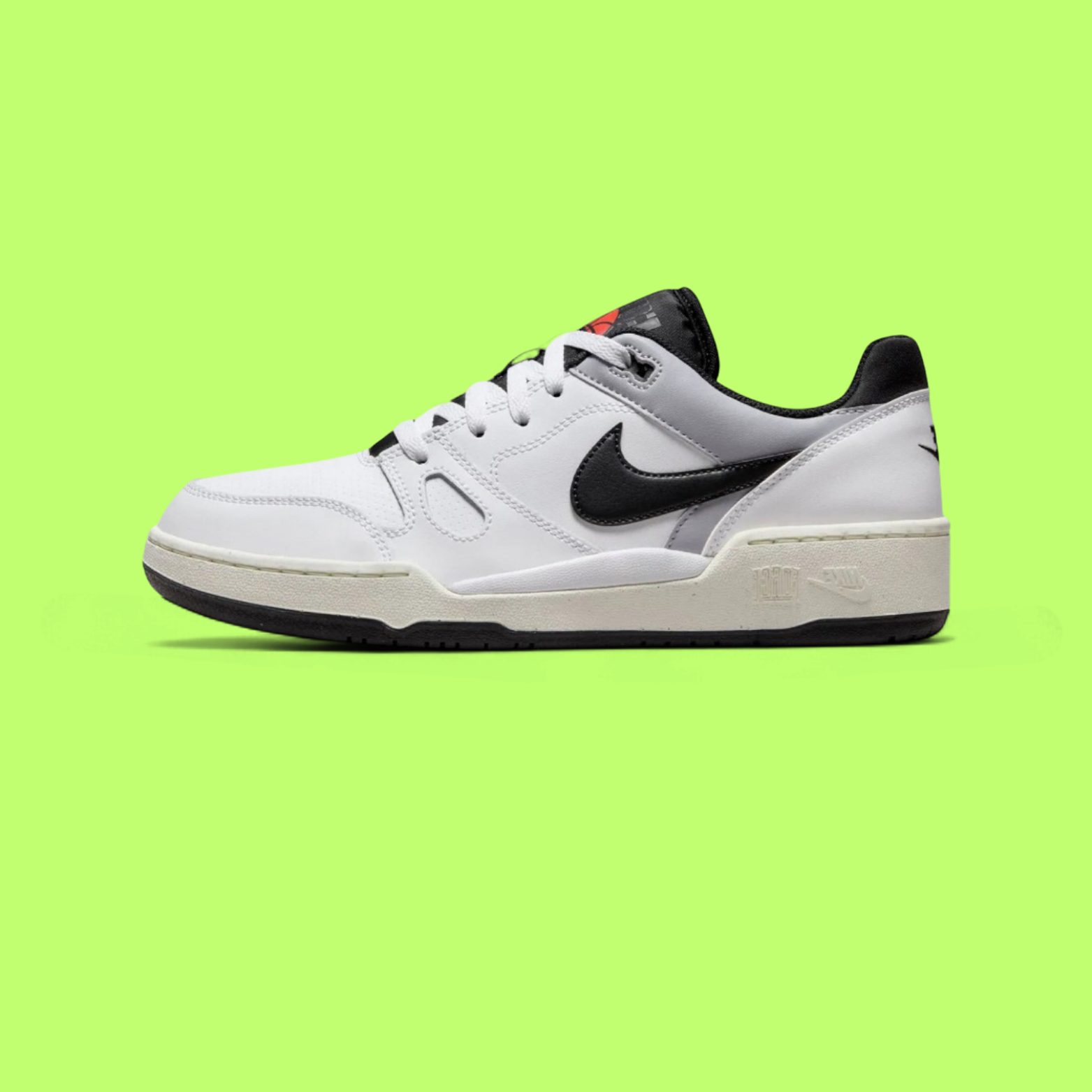 NIKE FULL FORCE LOW MEN'S WHITE LEATHER RETRO BASKETBALL SNEAKERS