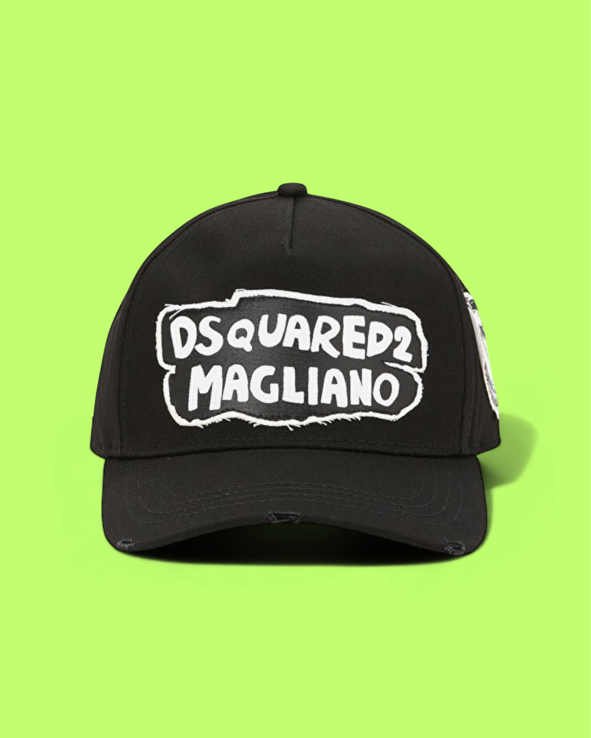 BLACK CAP WITH BOLD WHITE GRAPHIC MAGLIANO FRONT PATCH