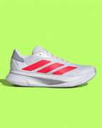 ADIDAS DURAMO 2.0 WHITE RUNNING SHOES WITH RED STRIPES CWCD