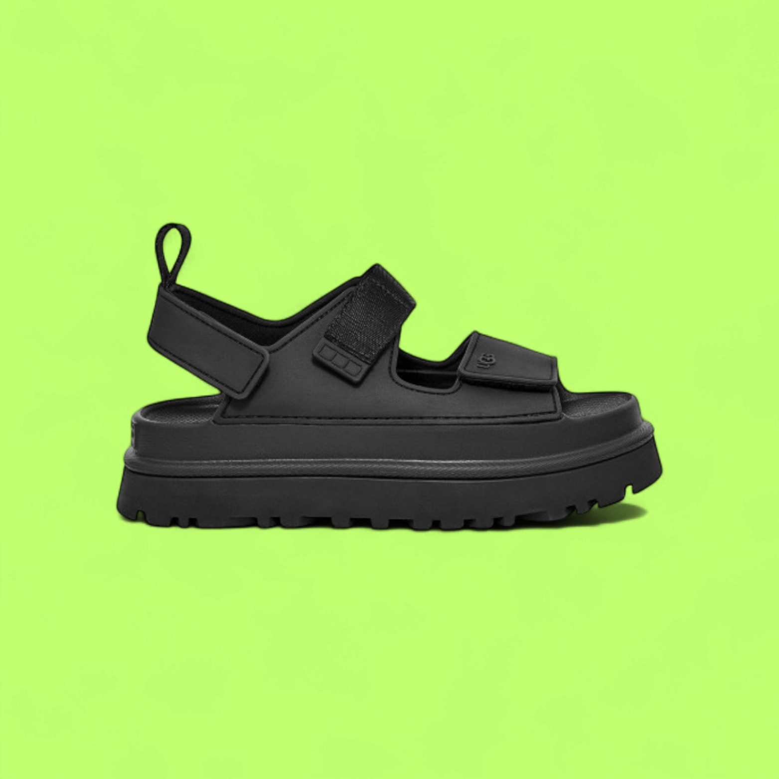UGG W GOLDENGLOW BLACK WATER-RESISTANT SUMMER SANDALS CLASS WRT