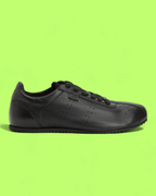 AMI PARIS BLACK MESH RUNNER SNEAKERS WITH GUM SOLE ICON CWCD