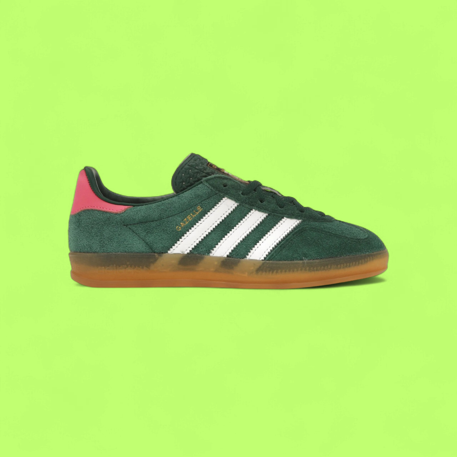 ADIDAS GAZELLE INDOOR WMNS “COLLEGIATE GREEN  LUCID PINK”