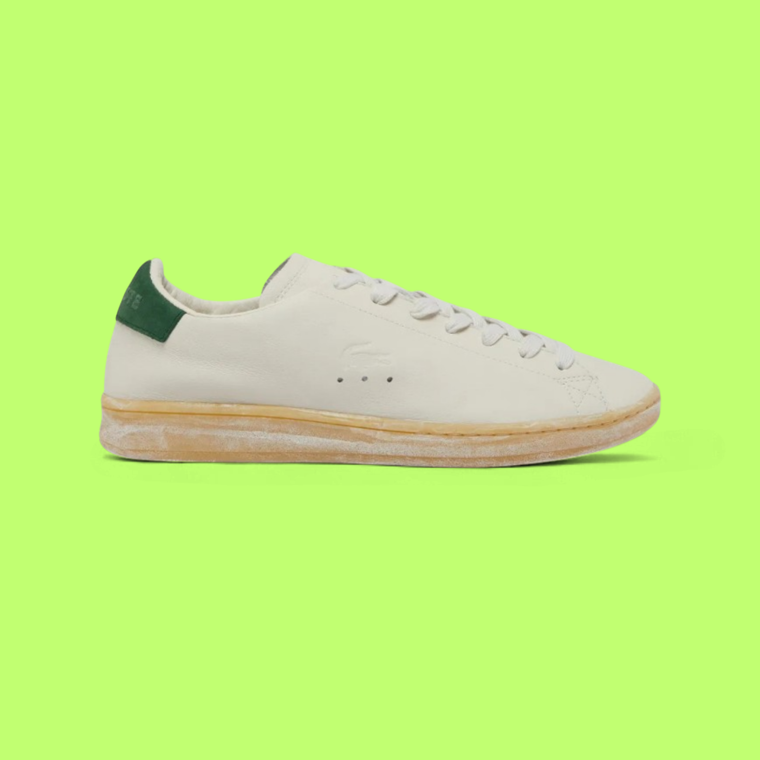 LACOSTE CARNABY SET MEN'S CREAM LEATHER MINIMAL CASUAL SNEAKERS