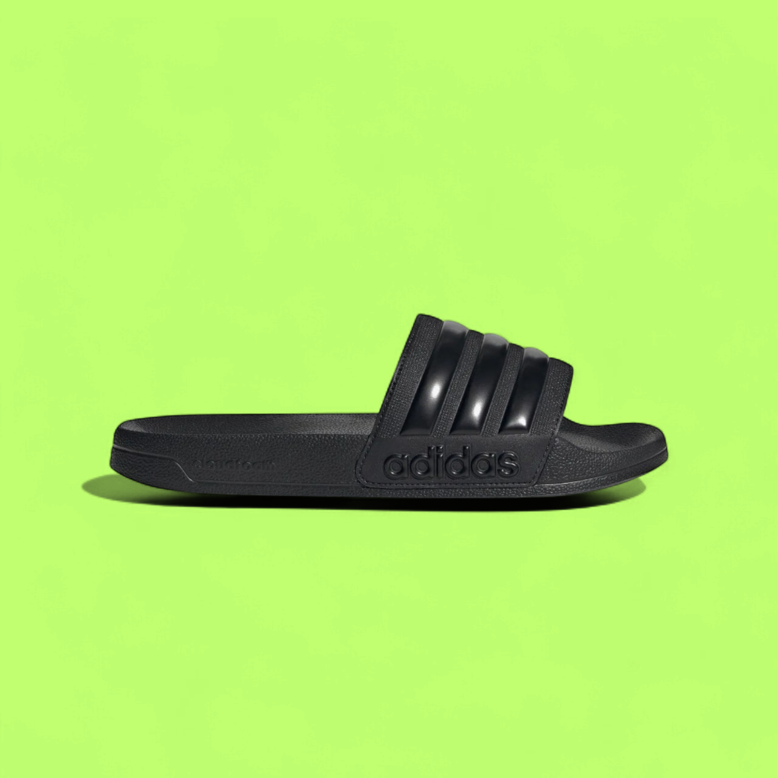 ADIDAS ADILETTE SHOWER UNISEX BLACK WATER-RESISTANT SLIDE SANDALS