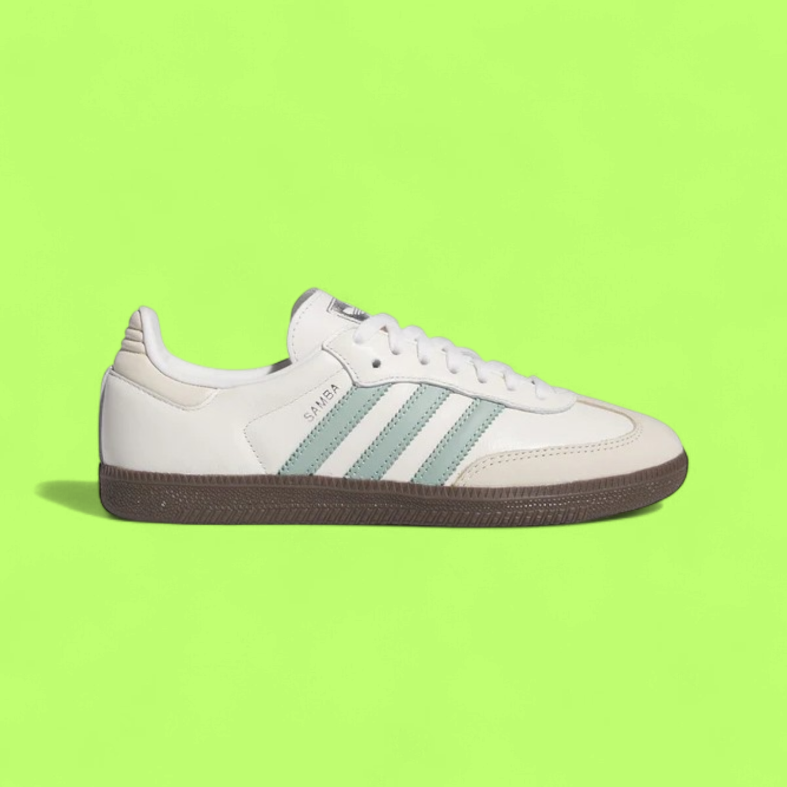 ADIDAS SAMBA OG WMNS “HAZY GREEN” PREMIUM LEATHER RETRO TRAINERS