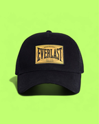 BLACK EVERLAST TRUCKER CAP WITH YELLOW FRONT PATCH CWCD