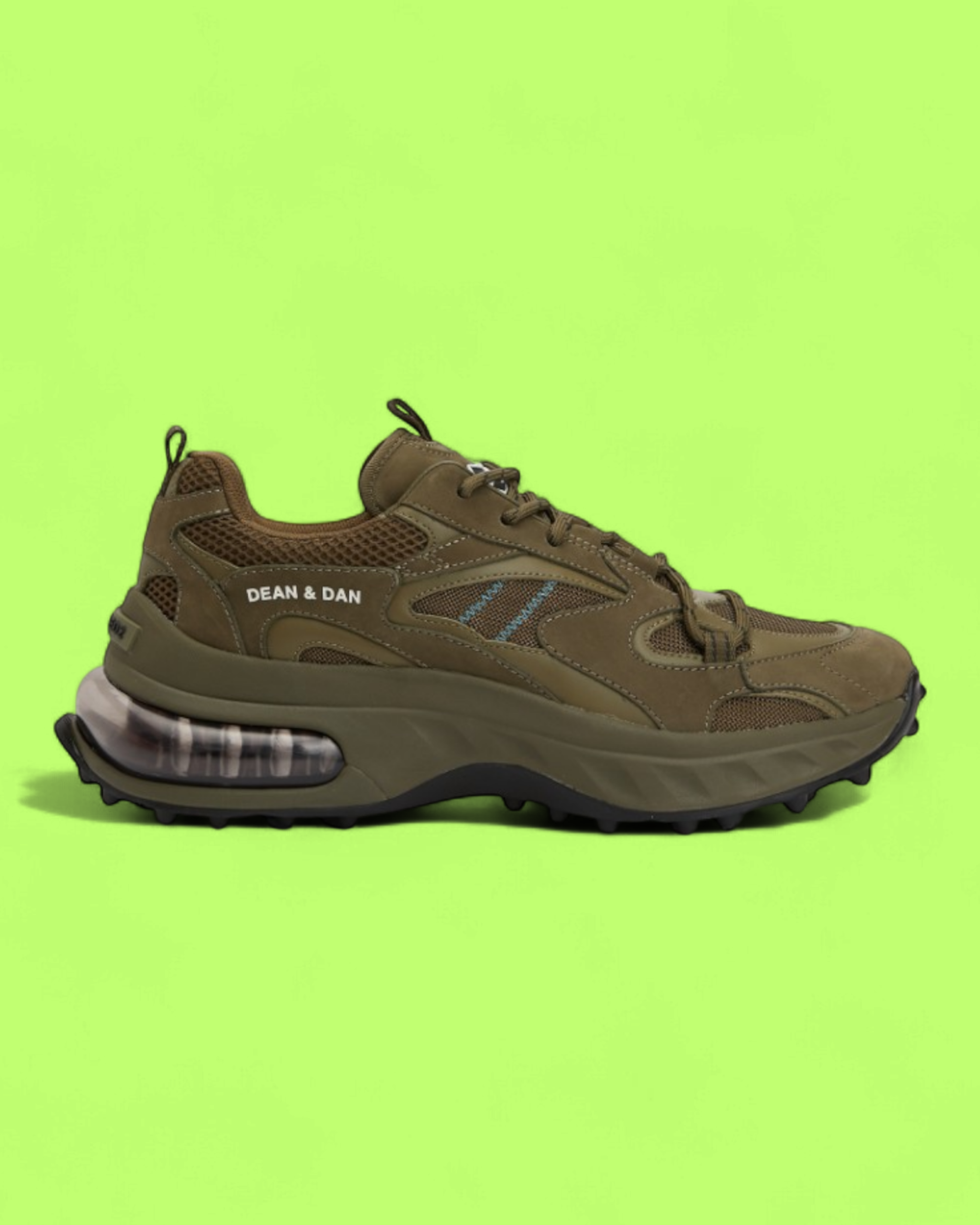 DSQUARED2 DEAN & DAN KHAKI CHUNKY SNEAKER WITH AIR SOLE