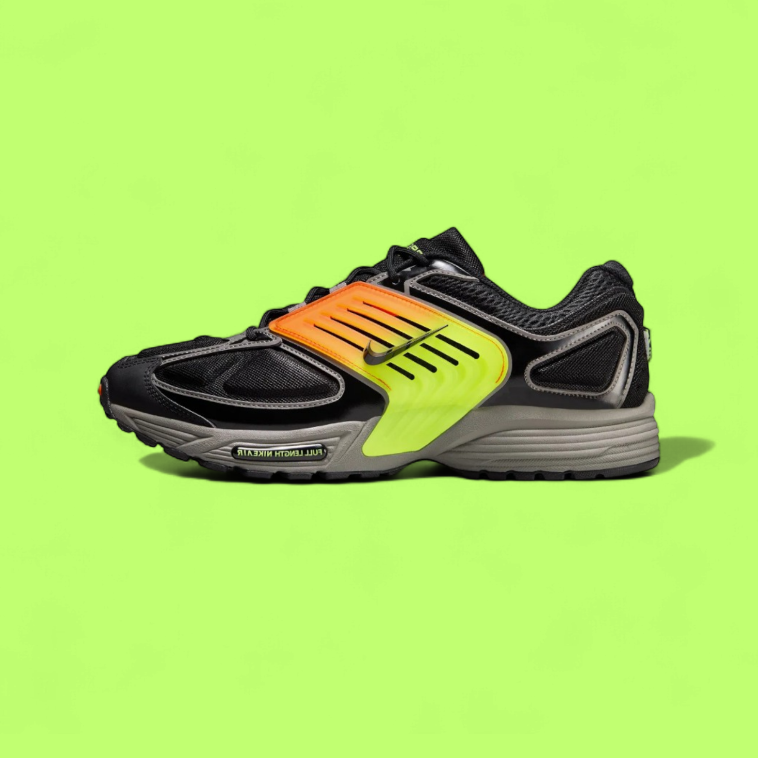 NIKE AIR PEGASUS WAVE MEN'S BLACK MESH AND LEATHER RUNNING