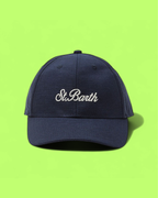 NAVY BLUE ST BARTH CAP WITH CLASSIC EMBROIDERED LOGO CWCD
