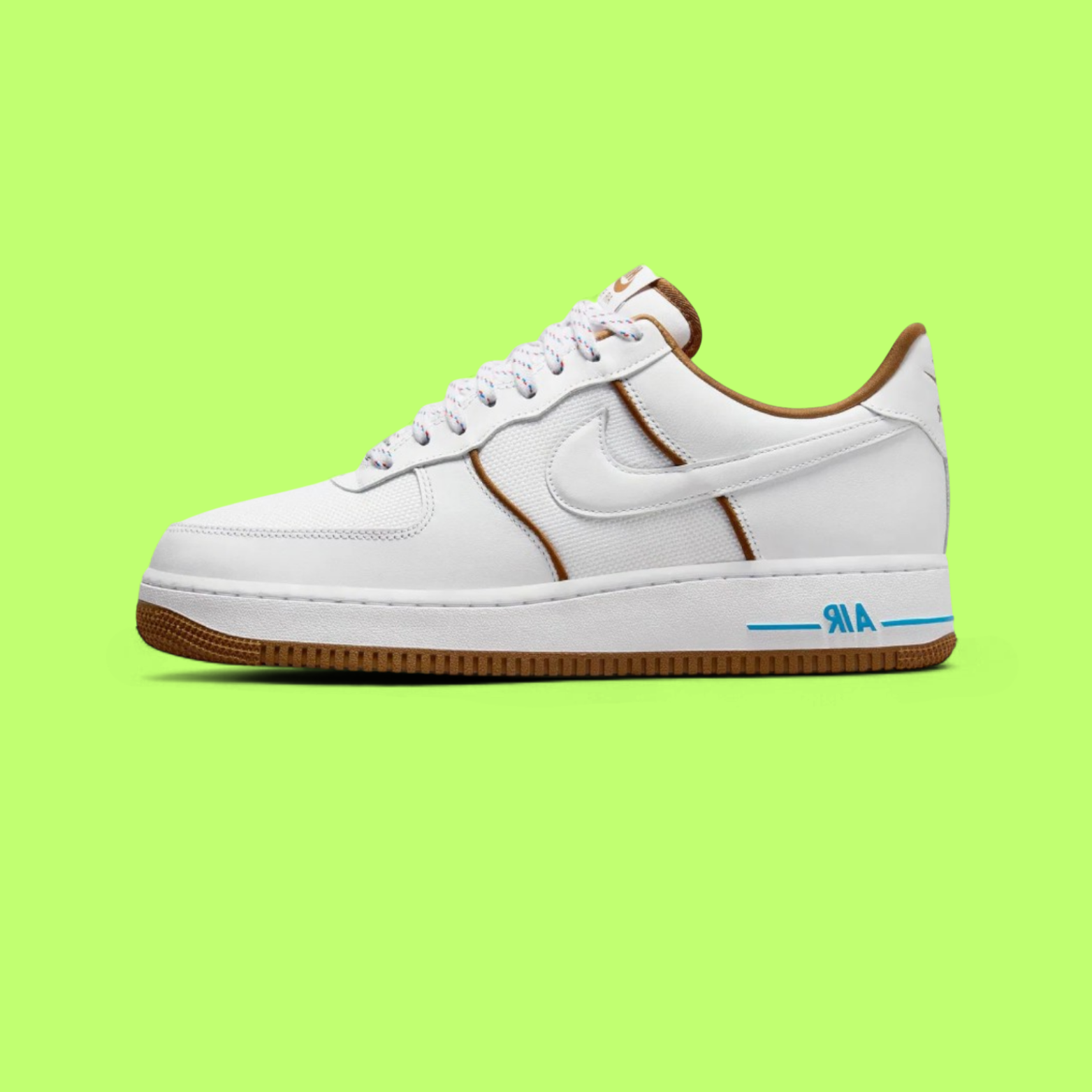 NIKE AIR FORCE 1 LOW WHITE GUM SOLE RETRO CLASSIC STYLE