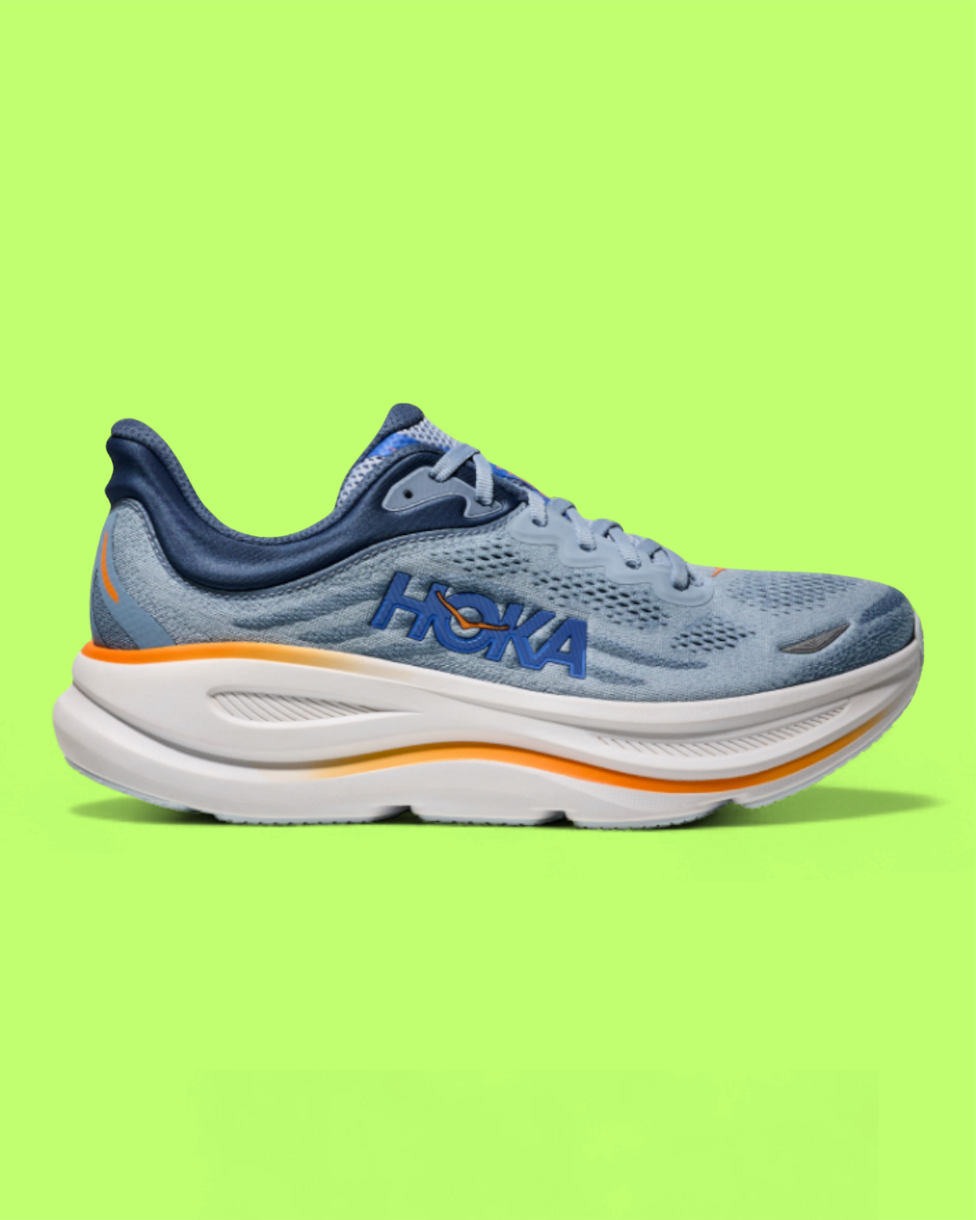 HOKA BLUE ORANGE PERFORMANCE MAX CUSHION RUNNING SHOE CWCD